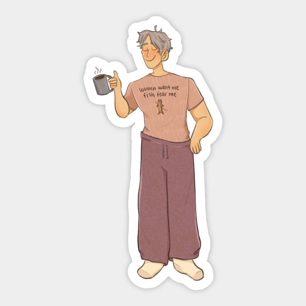 sugawara koushi is just chilling Sticker by kaya :}